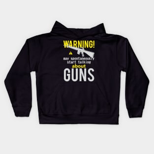 Warning May spontaneously start talking about guns M16A1 Kids Hoodie